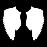 Wing white icon vector