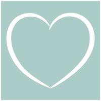 Heart the white color icon vector