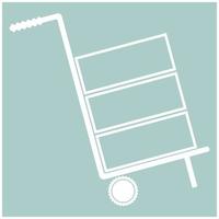 Cart delivery or shipment icon the white color icon vector