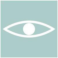 Eye the white color icon vector