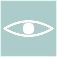 Eye the white color icon vector