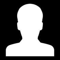 avatar icono color blanco vector ilustración imagen estilo plano