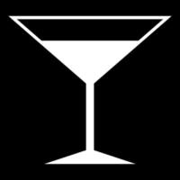 Martini glass white icon vector
