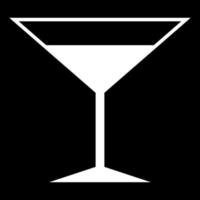 Martini glass white icon vector