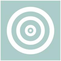 Target the white color icon vector