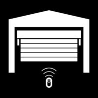 icono de puerta de garaje color blanco vector ilustración imagen estilo plano
