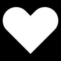 Heart icon white color vector illustration image flat style