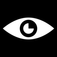 Eye white icon vector