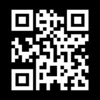 icono de código qr blanco vector