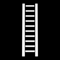 Wooden step ladder white icon vector