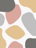 abstract minimalist pattern shapes background. Modern vector illustration. Contemporary nude palette