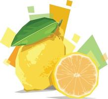 Abstract lemon with an attractive background vector