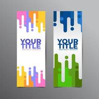 Vertical banner design template vector