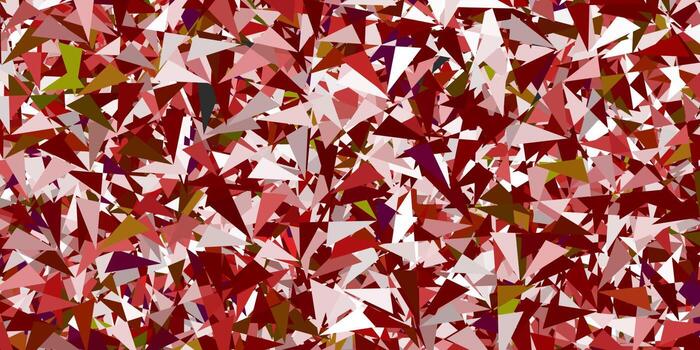 Light red vector background with triangles.