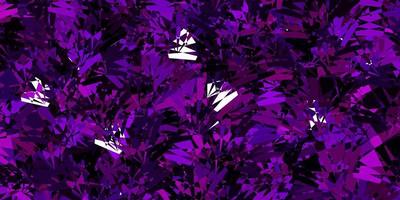 Dark Purple vector background with triangles.