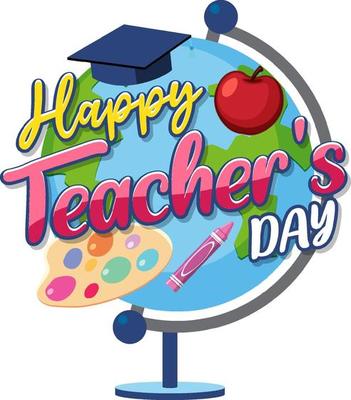 World Teacher's Day lettering banner