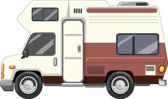 Cute camper van on white background vector