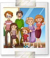 A photo of happy family on white backgound vector