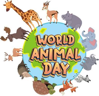 World Animal Day logo with african animals