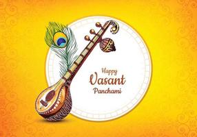 Happy vasant panchami celebration card background