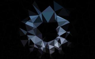 Dark BLUE vector polygon abstract backdrop.