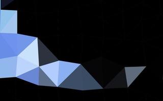 Dark BLUE vector shining triangular background.