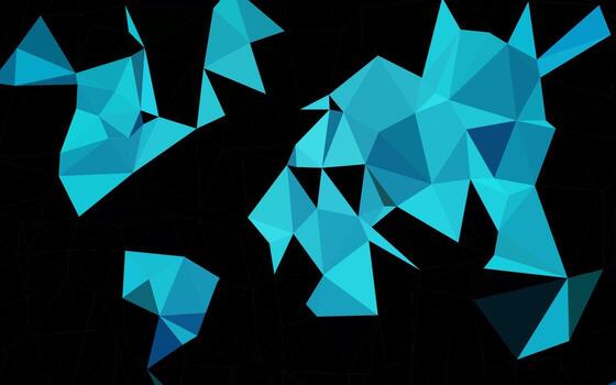 Light BLUE vector shining triangular pattern.
