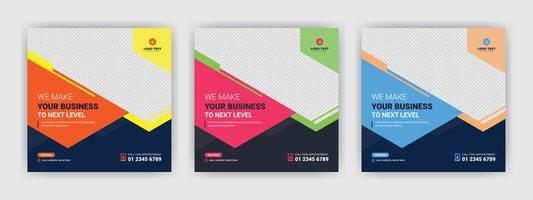 Digital business marketing social media banner or square flyer template design vector