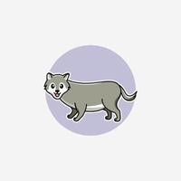 ilustración vectorial gráfico de un lobo vector