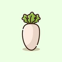 Illustration vector graphic of White Radish