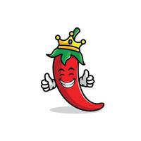 Illustration vector graphic of chili king