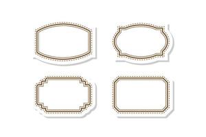 Frame vintage decoration set vector