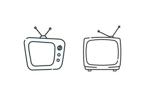 ilustración vectorial gráfico de televisión antigua vector