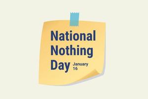 Vector graphic of National Nothing Day