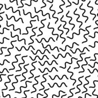 black squiggle seamless pattern white background vector