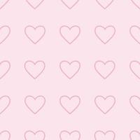 Pink Pastel Background Heart Shape Pattern Seamless vector