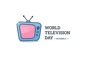 ilustración vectorial gráfico del día mundial de la televisión vector