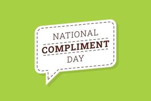 Vector graphic of National Compliment Day