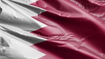 Bahrain-Flagge weht langsam auf der Windschleife. Bahrain-Banner wiegt sich sanft im Wind. voll ausfüllender Hintergrund. 20 Sekunden Schleife. video