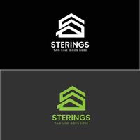 abstract house with roof logo design vector