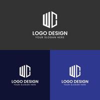 diseño de logotipo wc vector