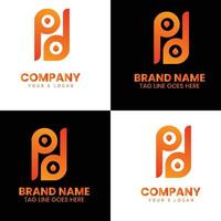 creative PD letter logo design vector