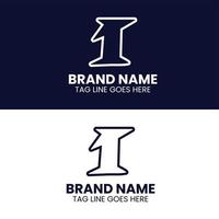 1 digit logo design vector