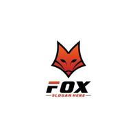 fox logo template vector in white background