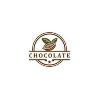 vector de plantilla de logotipo de chocolate, icono en fondo blanco