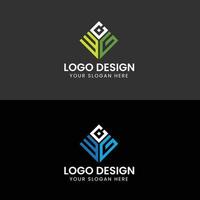 creative ecg letter logo design vector