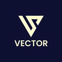 Creative V letter logo design, vector