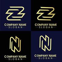 diseño creativo del logotipo zn vector