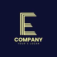 Creative E letter logo design vector