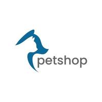 diseño creativo del logotipo de la tienda de mascotas vector